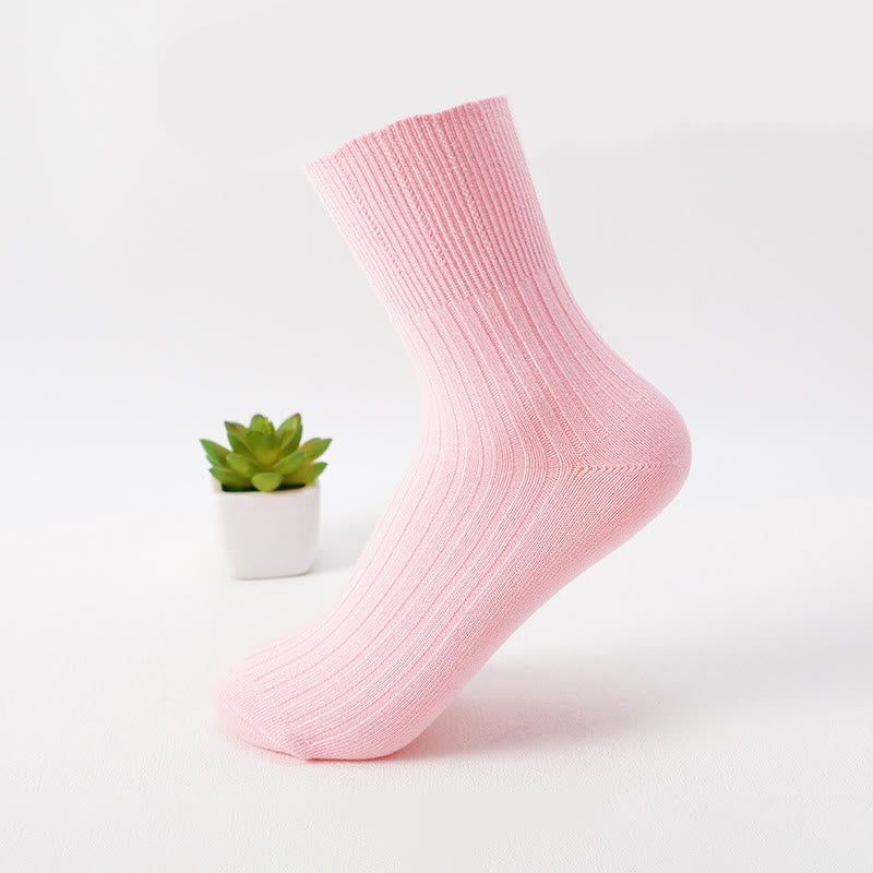 Cotton Soft Quarter Socks(8 Pairs) - Pink - EU37-40(US4-7) - image 8