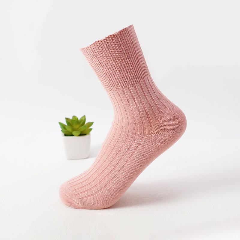 Cotton Soft Quarter Socks(8 Pairs) - Dark Pink - EU37-40(US4-7) - image 9