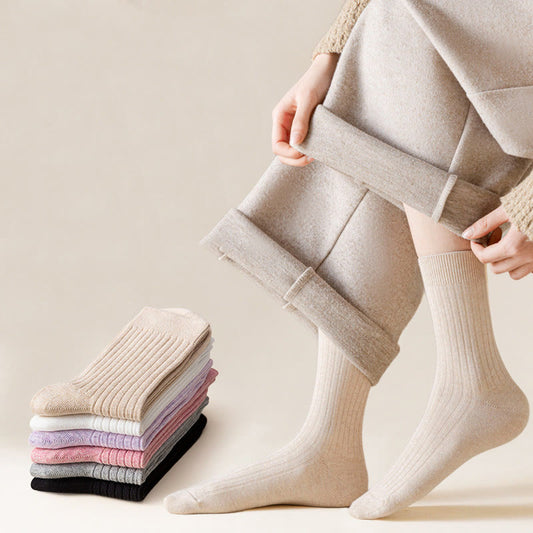 Solid Color Casual Cotton Quarter Socks(6 Pairs) - Multicolor - EU37-40(US4-7) - image 0