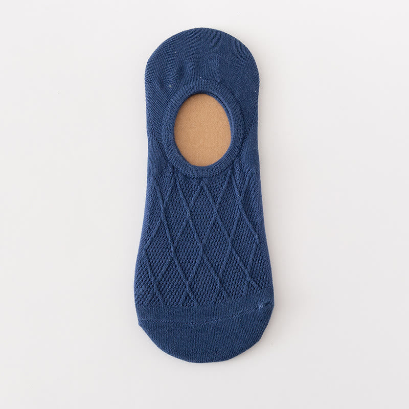 Soft Mesh No Show Socks(5 Pairs) - Navy Blue - EU39-44(US6-10) - image 2