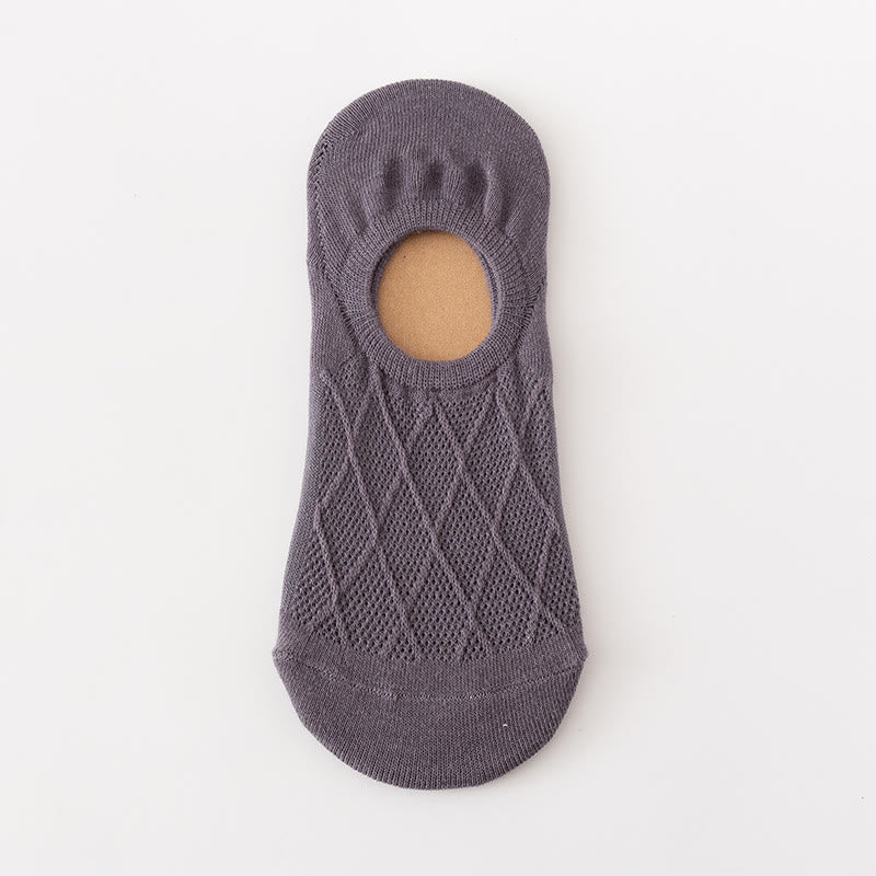 Soft Mesh No Show Socks(5 Pairs) - Purple - EU39-44(US6-10) - image 4