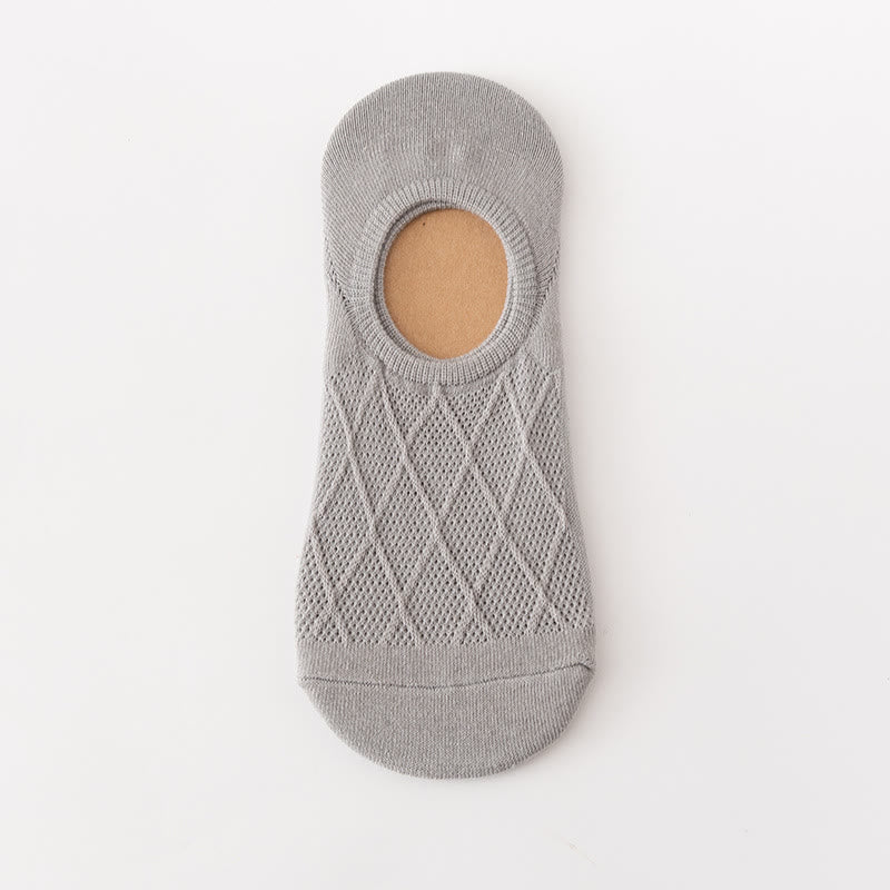 Soft Mesh No Show Socks(5 Pairs) - Grey - EU39-44(US6-10) - image 3