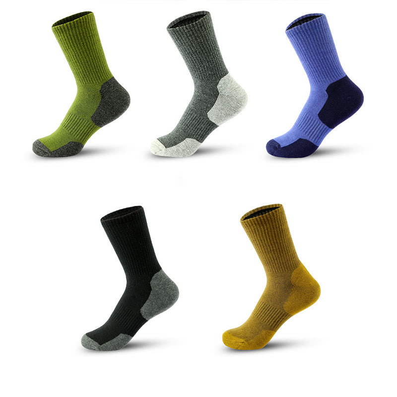 Plus Size Mountain Sports Quarter Compression Socks(5 Pairs) - Multicolor - EU39-45(US6-11) - image 11