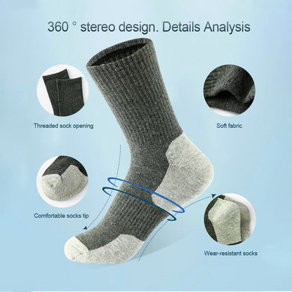Plus Size Mountain Sports Quarter Compression Socks(5 Pairs) - image 10