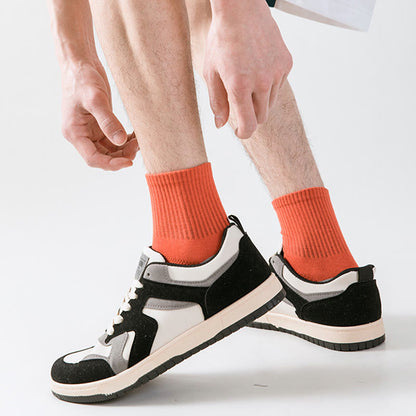 Plus Size Colorblock Basketball Quarter Compression Socks(5 Pairs) - image 9