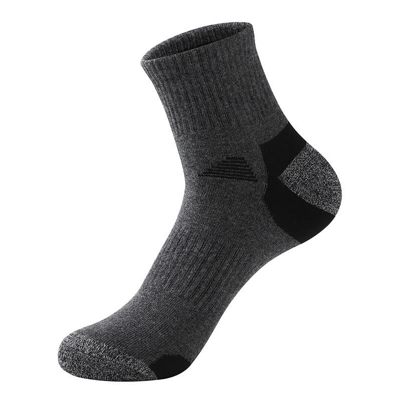Plus Size Four Seasons Quarter Compression Socks(5 Pairs) - Dark Grey - EU39-45(US6-11) - image 3