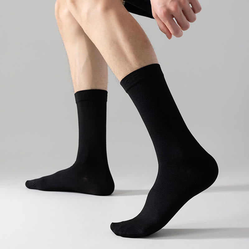 Plus Size Anti Slip Strips Quarter Compression Socks(6 Pairs) - image 1