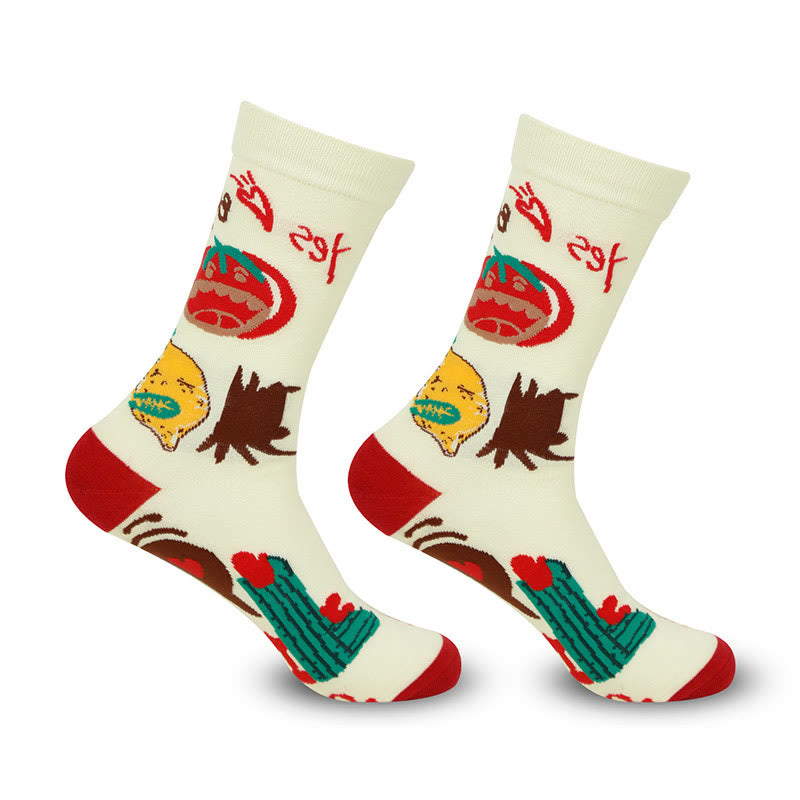 Funny Patterns Quarter Socks(5 Pairs) - image 5