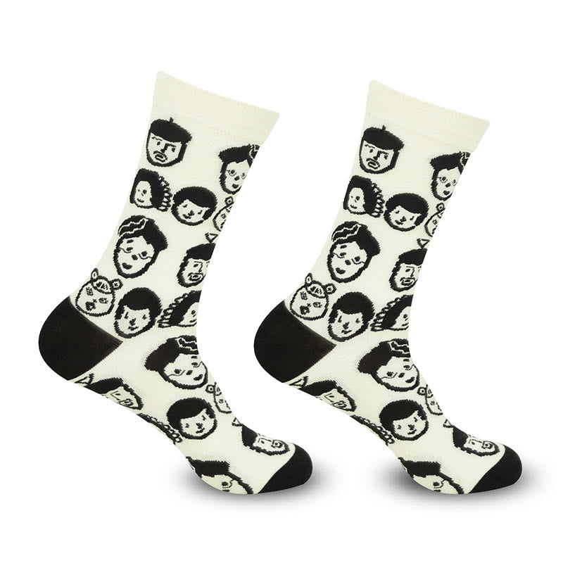 Funny Patterns Quarter Socks(5 Pairs) - image 8