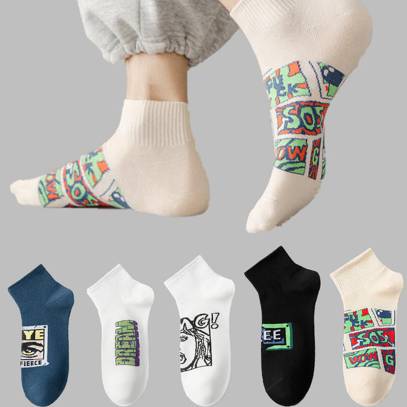 Trendy Funny Ankle Socks(5 Pairs) - image 0