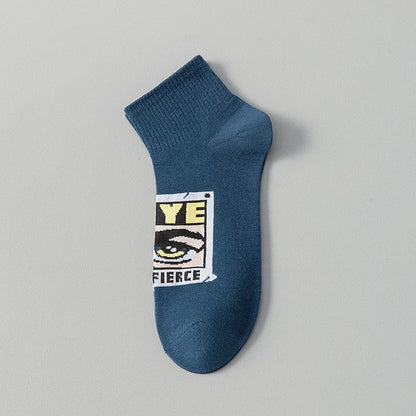 Trendy Funny Ankle Socks(5 Pairs) - Navy Blue - EU37-45(US4-11) - image 12