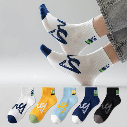 Alphanumeric Ankle Socks(5 Pairs) - image 0
