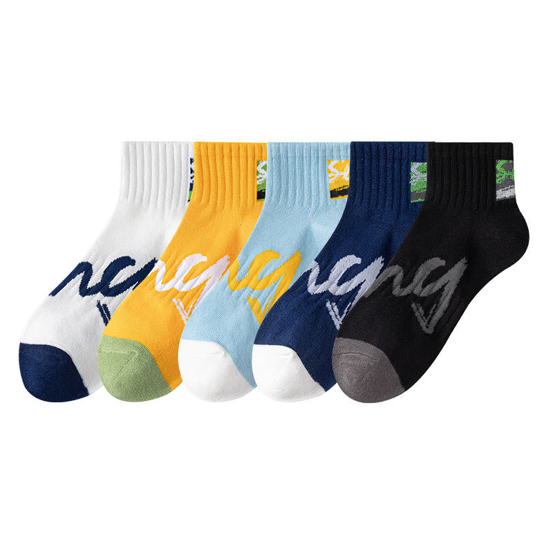 Alphanumeric Ankle Socks(5 Pairs) - Multicolor - EU37-45(US4-11) - image 9