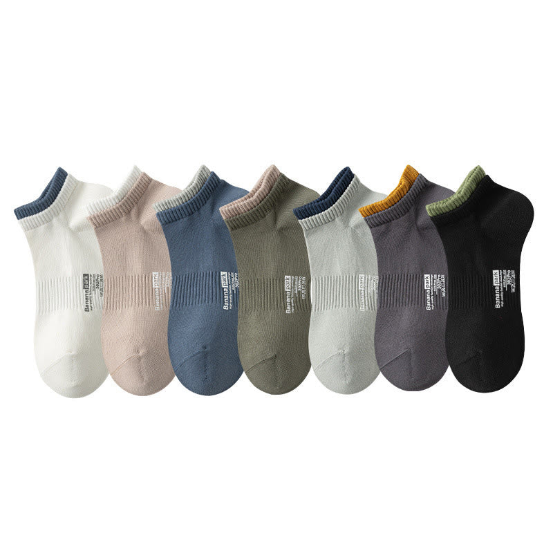 Double Layer Cuff Ankle Socks(7 Pairs) - Multicolor - EU37-45(US4-11) - image 8