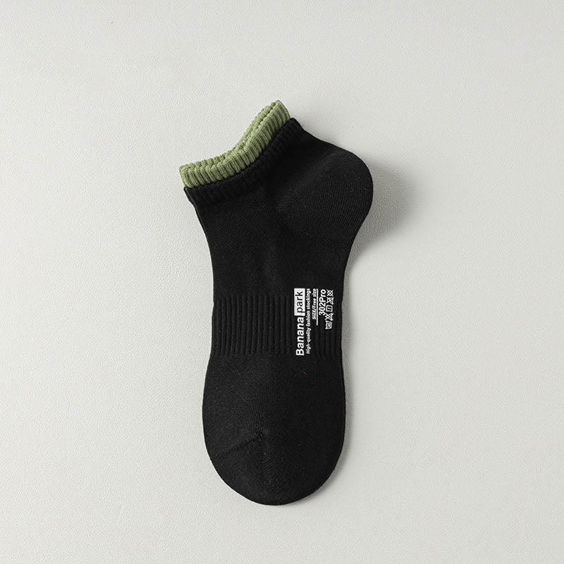 Double Layer Cuff Ankle Socks(7 Pairs) - Black - EU37-45(US4-11) - image 13