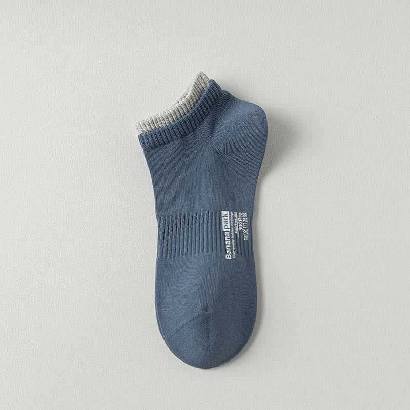 Double Layer Cuff Ankle Socks(7 Pairs) - Blue - EU37-45(US4-11) - image 10
