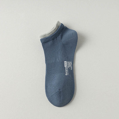 Double Layer Cuff Ankle Socks(7 Pairs) - Blue - EU37-45(US4-11) - image 10