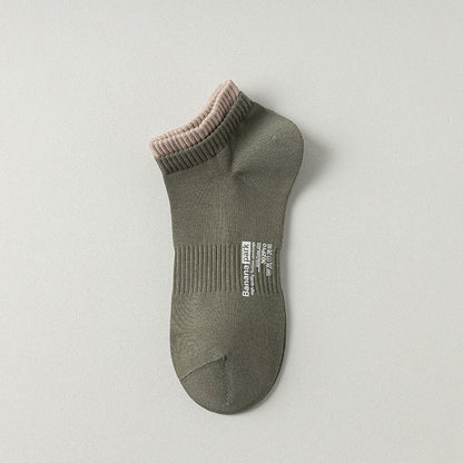 Double Layer Cuff Ankle Socks(7 Pairs) - Dark Green - EU37-45(US4-11) - image 14