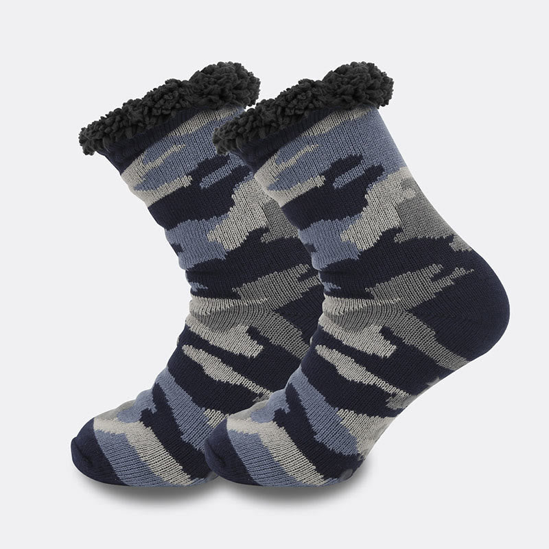 Plus Size Grid Rhombus Slipper Socks(2 Pairs)