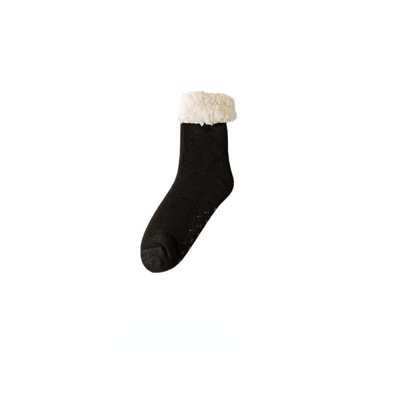 Plus Size Extra Thick Slipper Socks(3 Pairs) - Black - EU39-45(US6-11) - image 12