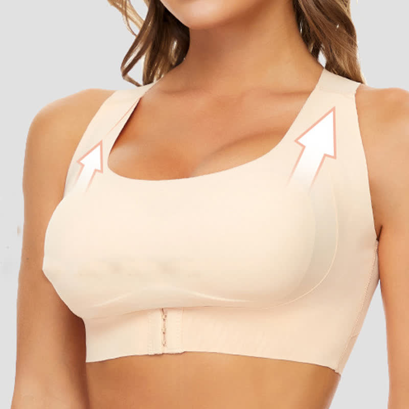 Body Shaping Back Correction Push-up Wireless Sports Bra(2 Packs)