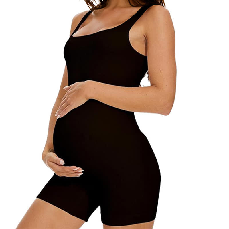 Solid Color Maternity Shapewear Bodysuit