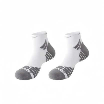 Plus Size Lightweight Cushioning Ankle Compression Socks(4 Pairs) - Grey - EU38-44(US5-10) - image 7