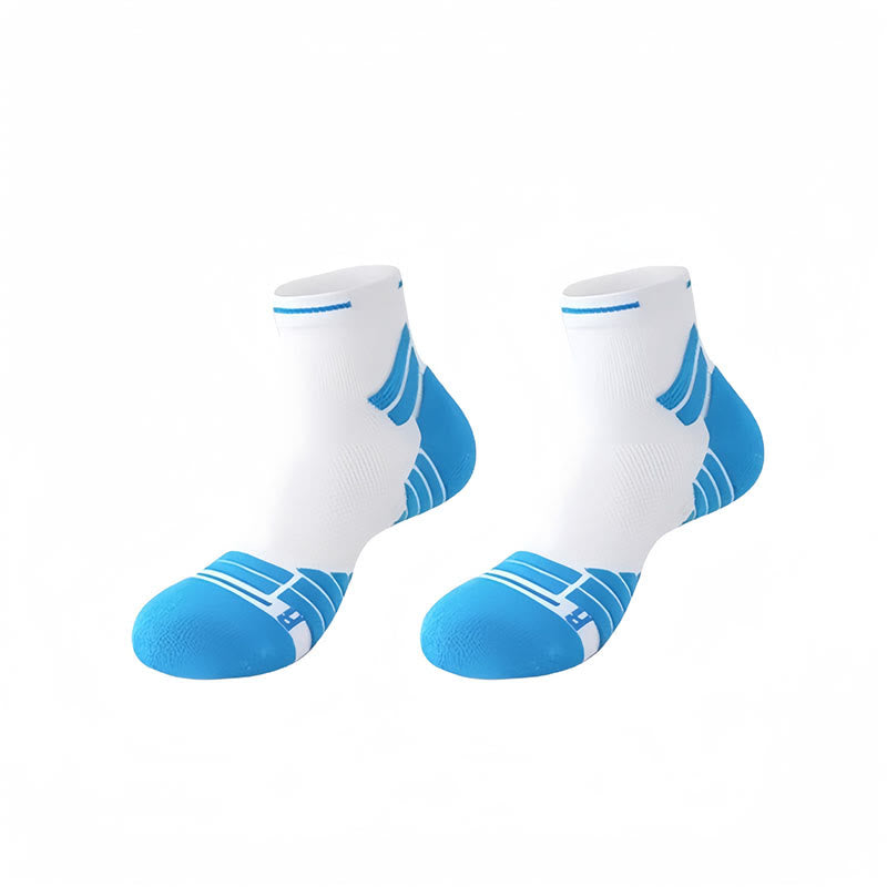 Plus Size Lightweight Cushioning Ankle Compression Socks(4 Pairs) - Blue - EU38-44(US5-10) - image 12