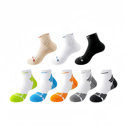 Plus Size Lightweight Cushioning Ankle Compression Socks(4 Pairs)