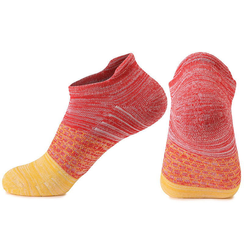 Plus Size Tie Dye Ankle Compression Socks(4 Pairs) - Red - EU39-42(US6-8.5) - image 10