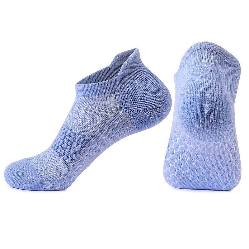 Plus Size Simple Style Ankle Compression Socks(4 Pairs) - Blue - EU39-42(US6-8.5) - image 3