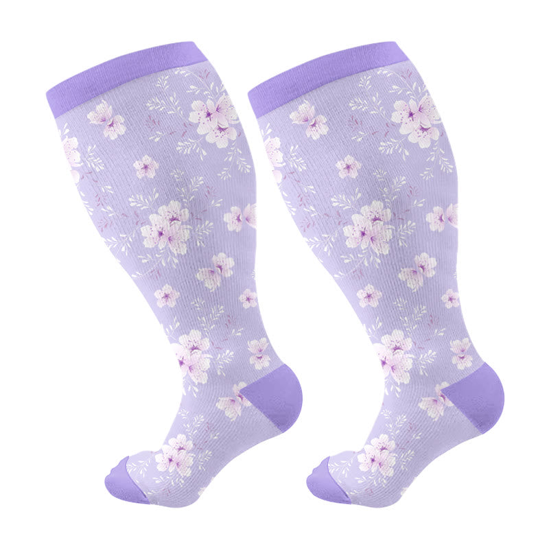 Plus Size Blossom Compression Socks(3 Pairs) - image 8
