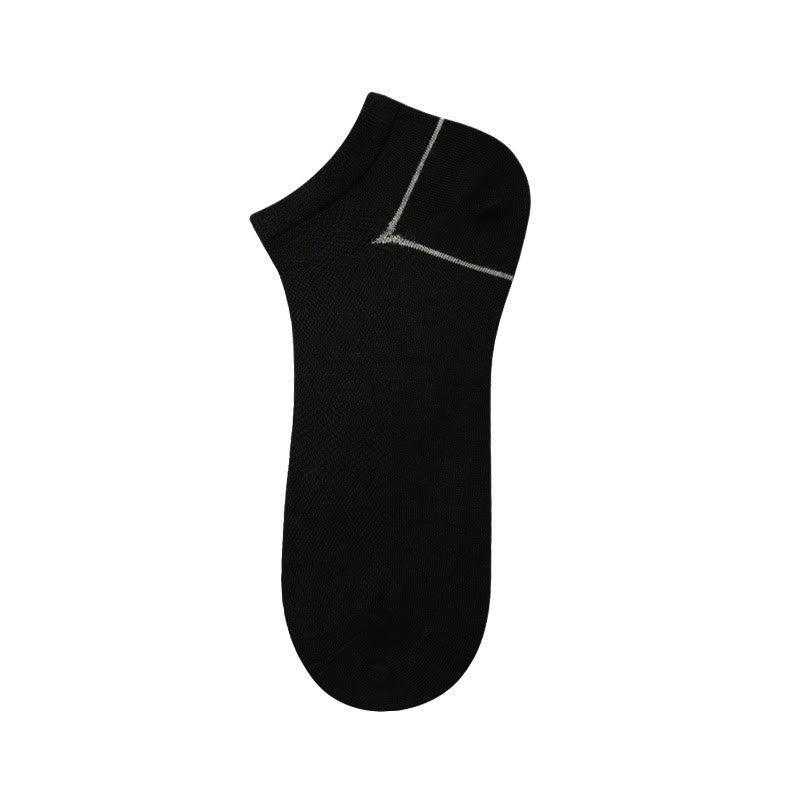 Bamboo Fiber Ankle Socks(5 Pairs) - Black - EU39-44(US6-10) - image 2