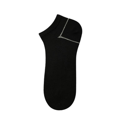 Bamboo Fiber Ankle Socks(5 Pairs) - Black - EU39-44(US6-10) - image 2