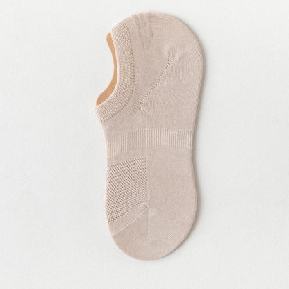 Silicone Anti Slip Ankle Socks(8 Pairs) - Apricot - EU39-44(US6-10) - image 8