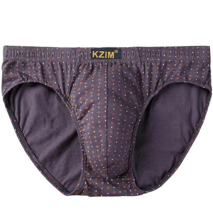 Men's Dragon Print Cotton Brief(3 Packs) - C-Dark Grey - 7XL - image 14