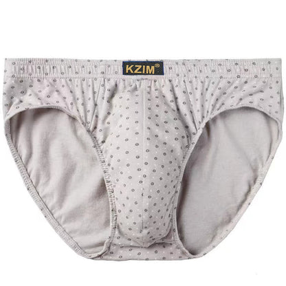 Men's Dragon Print Cotton Brief(3 Packs) - C-Grey - 7XL - image 11