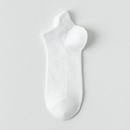 Classic Colors Mesh Ankle Socks(7 Pairs) - White - EU36-40(US3-7) - image 10