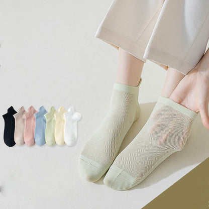 Classic Colors Mesh Ankle Socks(7 Pairs) - image 2