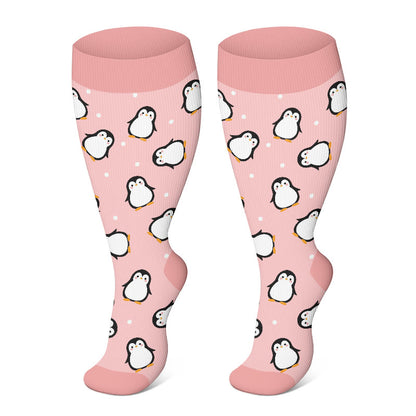 Plus Size Bear Penguin Compression Socks
