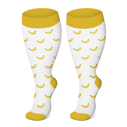 Plus Size Fruit Style Compression Socks(3 Pairs)
