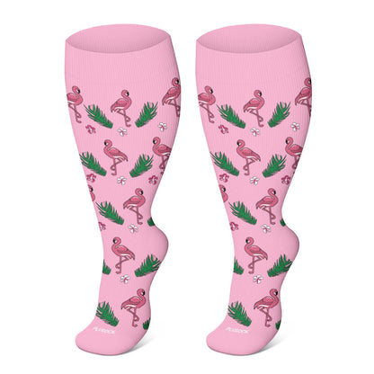 Plus Size Panda Swan Compression Socks(3 Pairs) - image 4