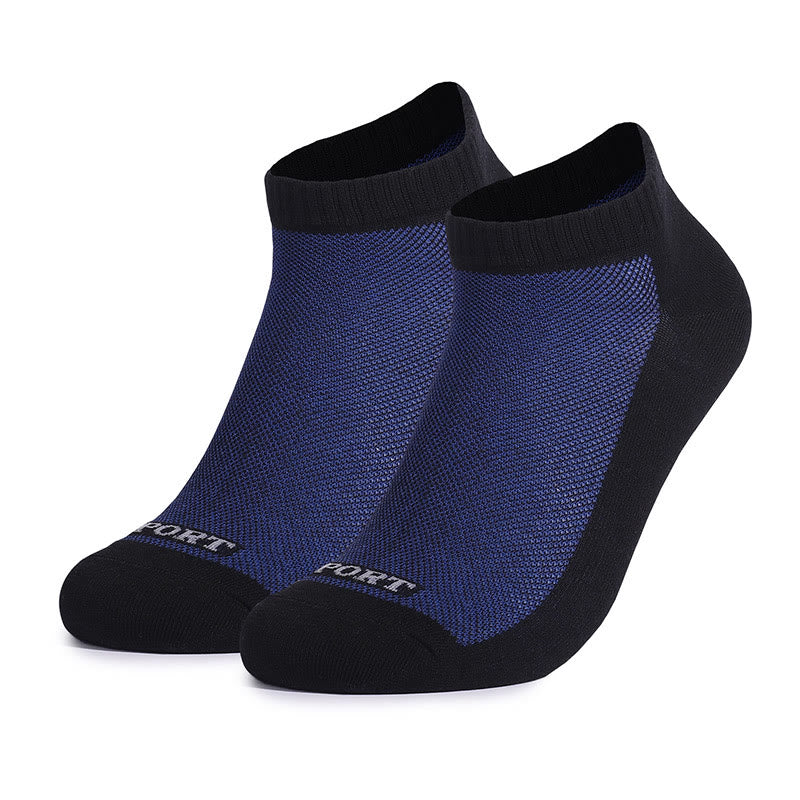 Casual Color Matching Ankle Socks(5 Pairs) - Navy Blue - EU39-44(US6-10) - image 1