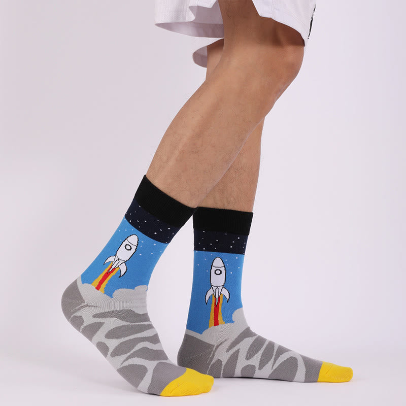 Astronaut Constellation Quarter Socks(4 Pairs) - image 1
