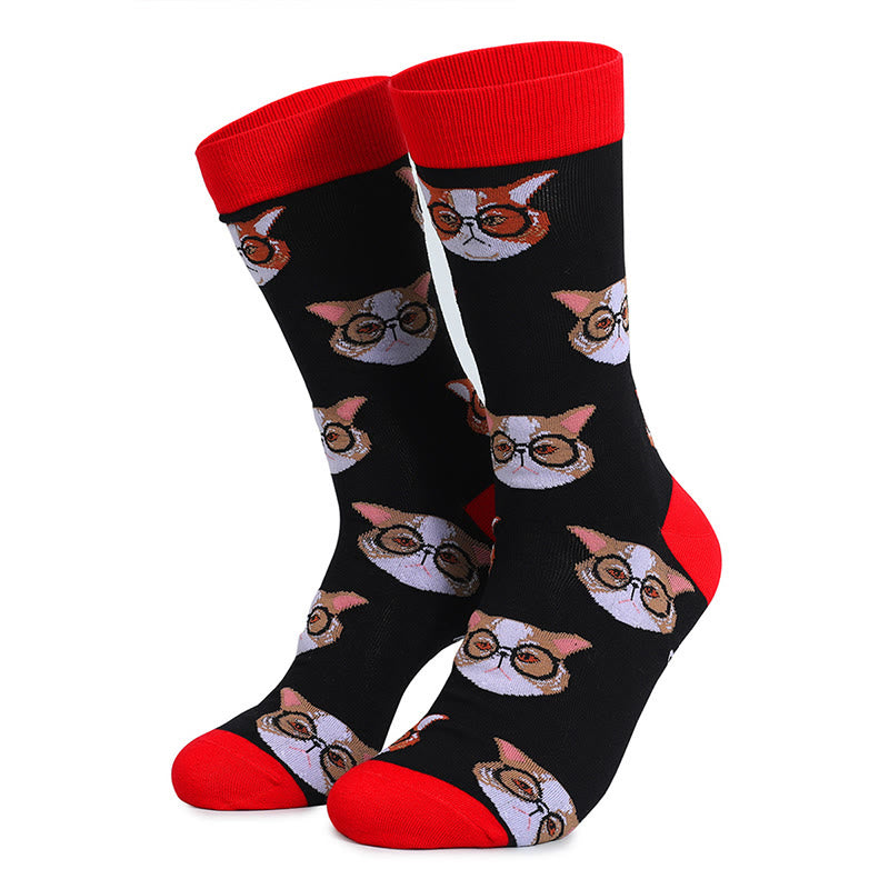 Glasses Cat Quarter Socks(5 Pairs) - image 6