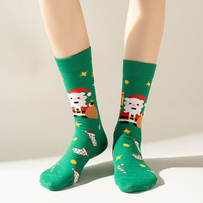 Green Christmas Quarter Socks(3 Pairs) - image 7