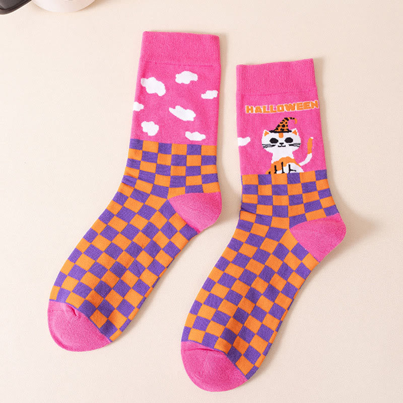Pink Cat Quarter Socks(3 Pairs) - image 9