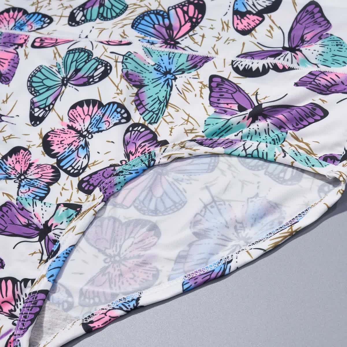 Butterfly Printed High Waist Brief(4 Packs) - image 3