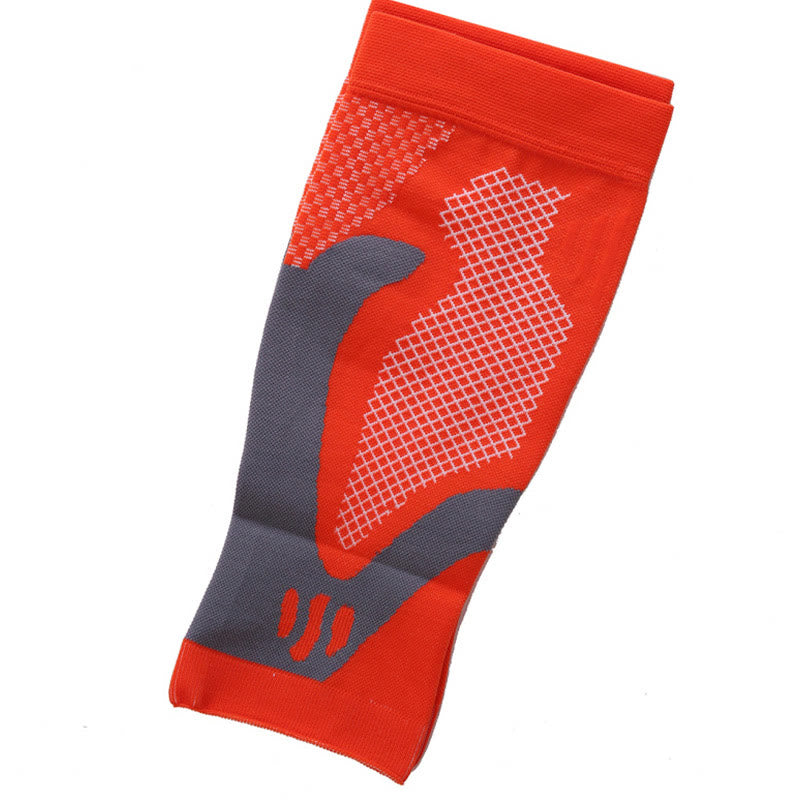 Plus Size Stay Supported Calf Compression Sleeves - Orange - XL - image 12