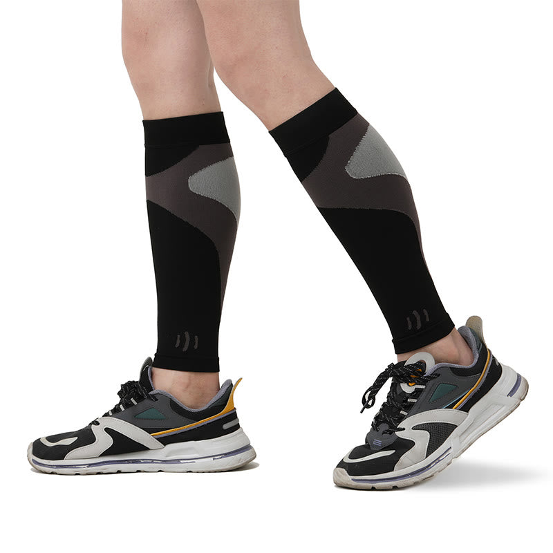 Plus Size Varicose Vein Calf Compression Sleeves - Black - XL - image 1